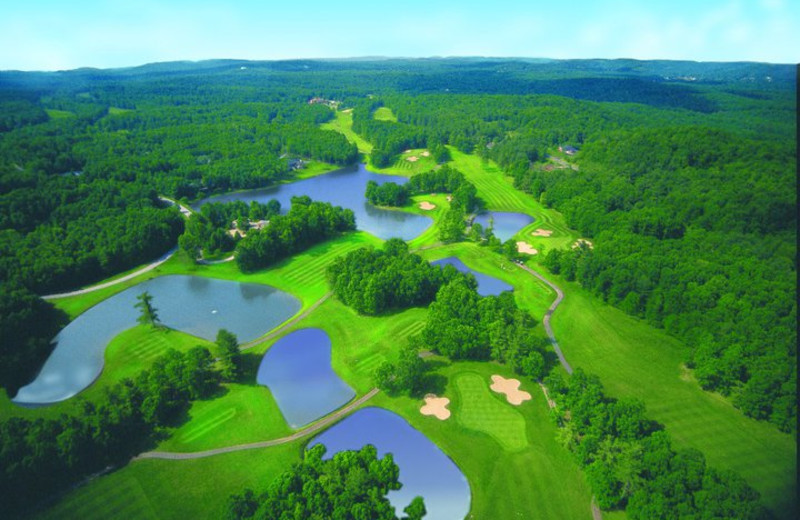 Aerial Golf Course View at The Resort at Glade Springs