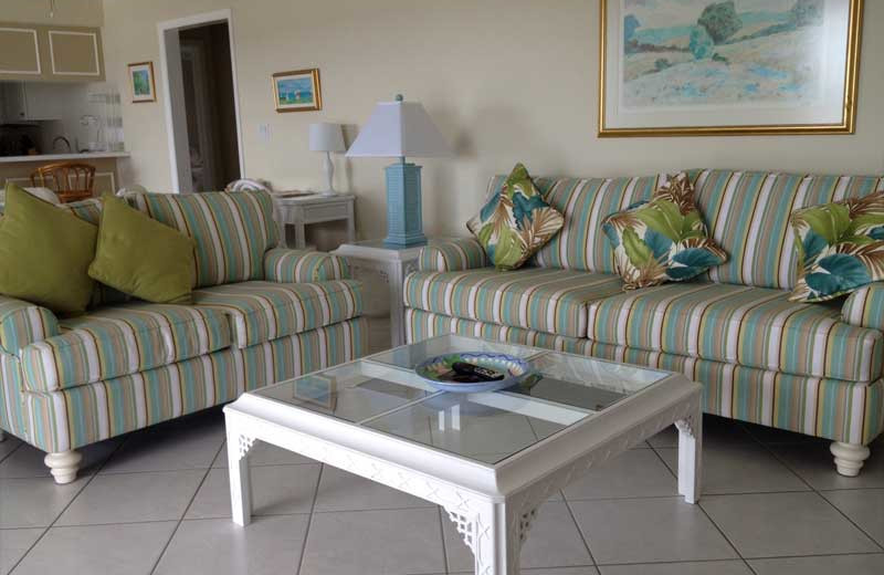 Guest apartment living room at Cove Inn on Naples Bay.
