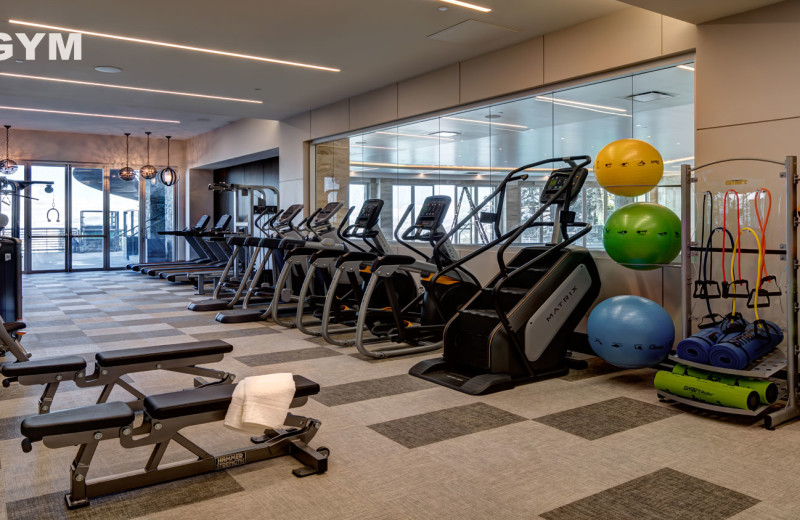 Gym at Stein Eriksen Residences.