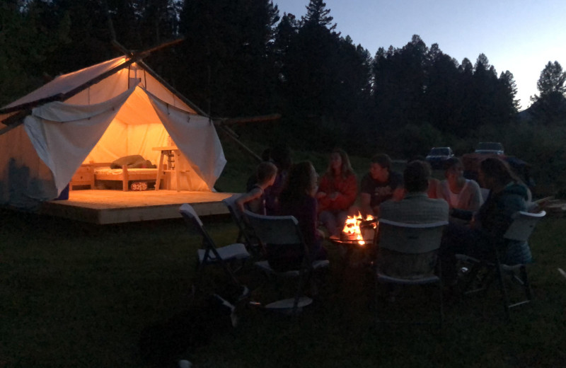Bonfire at Hardscrabble Ranch.