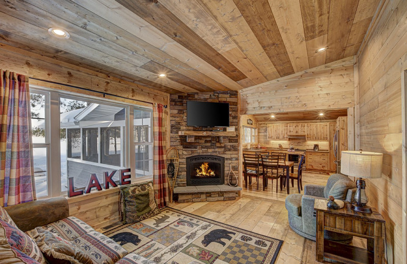 Cabin interior at Timberlane Resort.