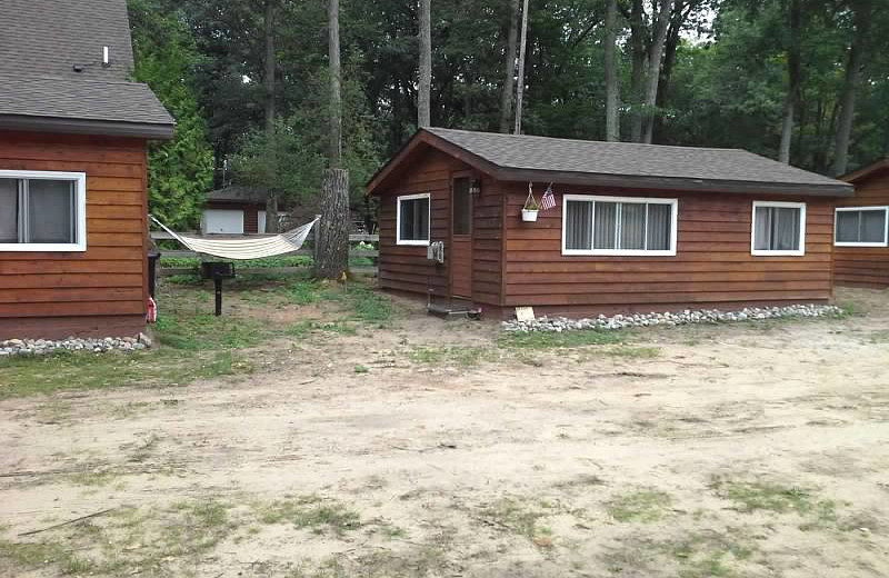 Cabin exterior at Lake Cabins Resort.