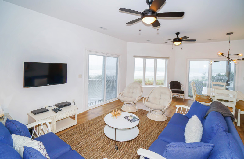 Rental living room at Sea Star Realty.