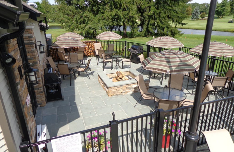 Patio at Fairway Suites At Peek'n Peak Resort.