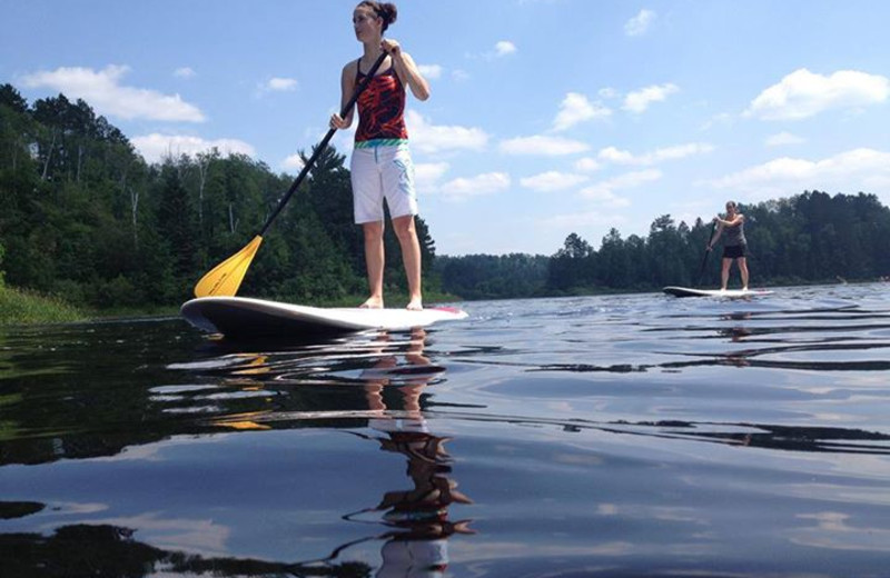 Paddle boarding at Giants Ridge Golf and Ski Resort.