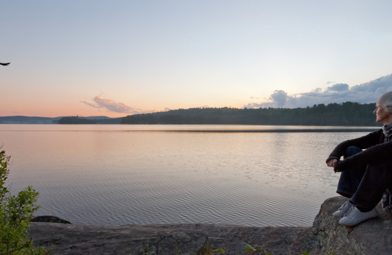 Lake view at Killarney Lodge in Algonquin Park.