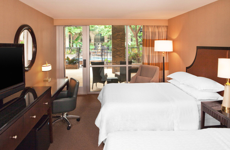 Guest room at Sheraton Atlanta Hotel.