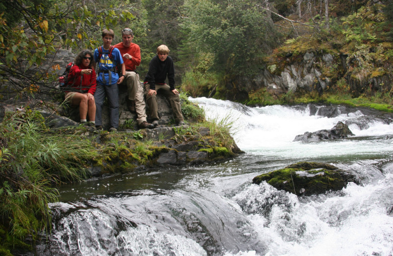 Family at Kenai Backcountry Lodge.