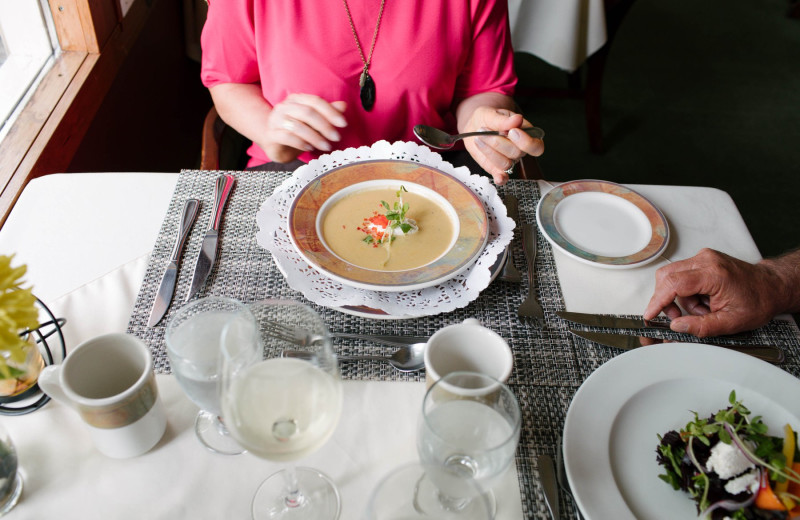 Fresh wholesome food with a menu that changes daily depending on Chef's creativity and local product, each plate is created to order at Heather Lodge.