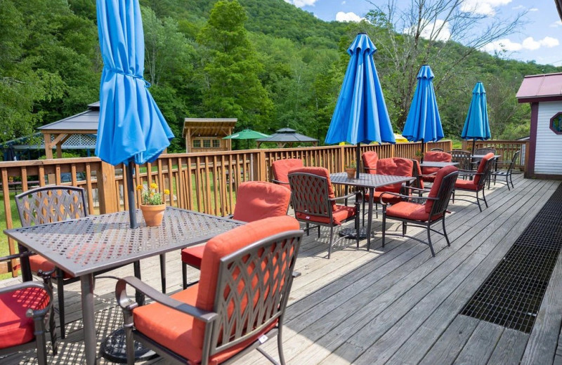 Patio at Clear River Inn.