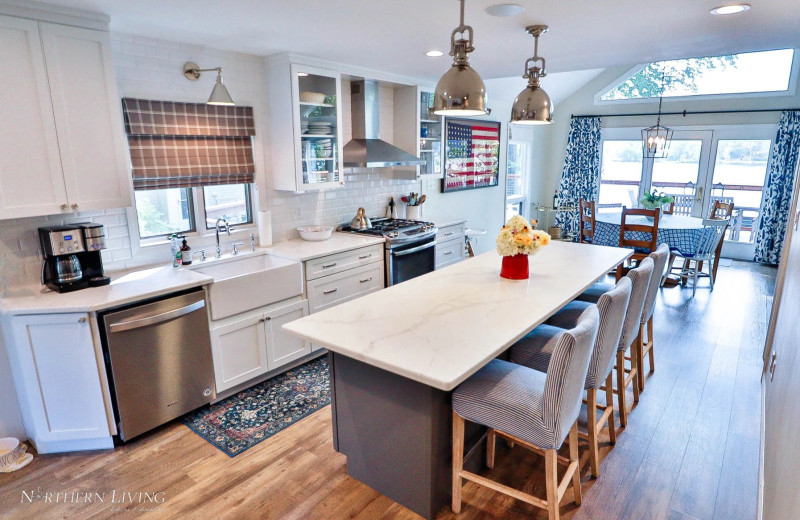 Rental kitchen at Northern Living - Luxurious Vacation Rentals.