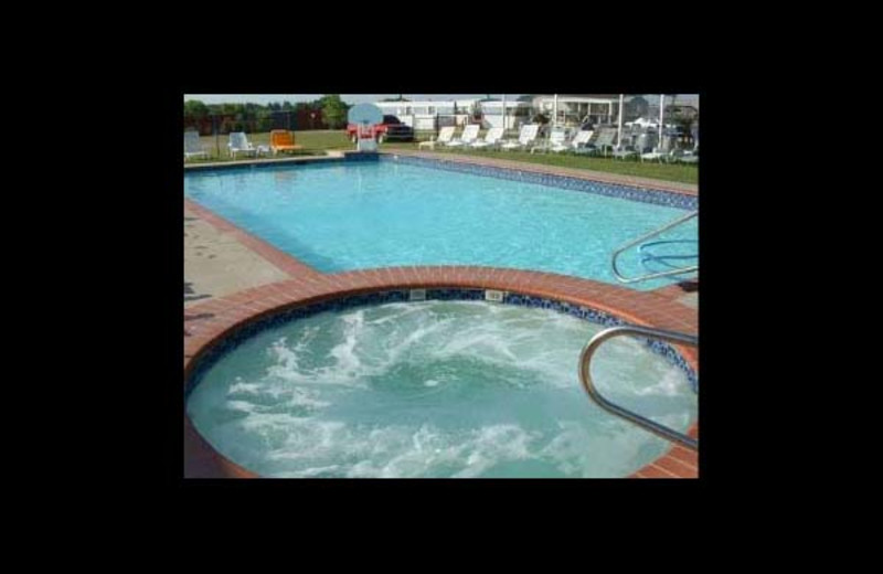 Outdoor pool at Pondarosa Resorts.