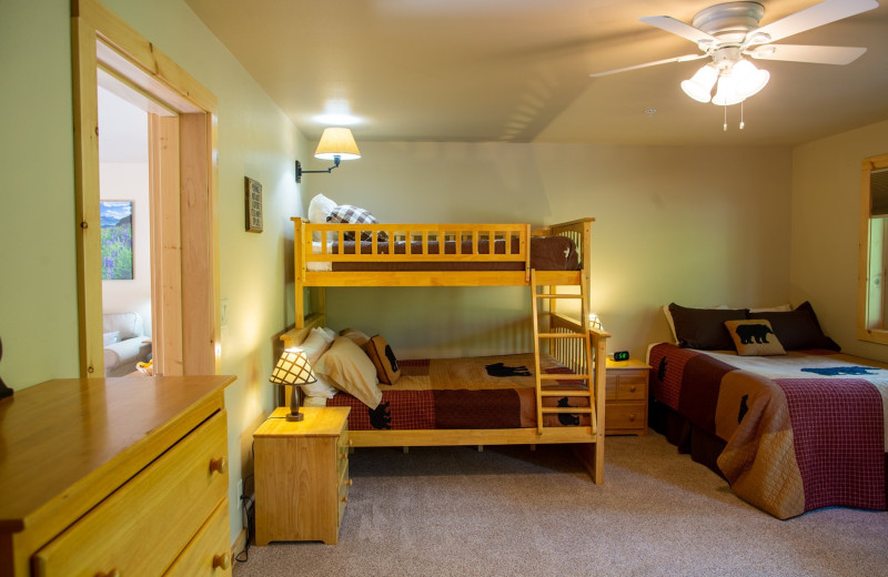 Cabin bedroom at Colorado Trails Ranch.