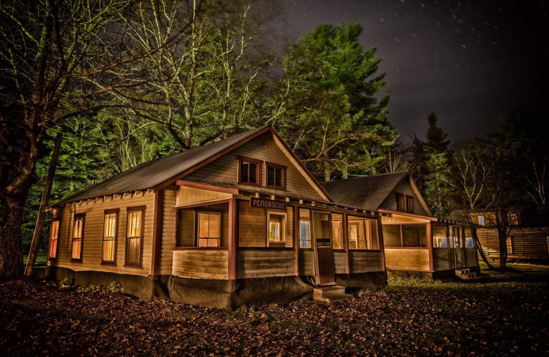 Cabins at Wilsons on Moosehead Lake.