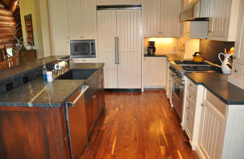 Vacation rental kitchen at SilverStar Luxury Properties.