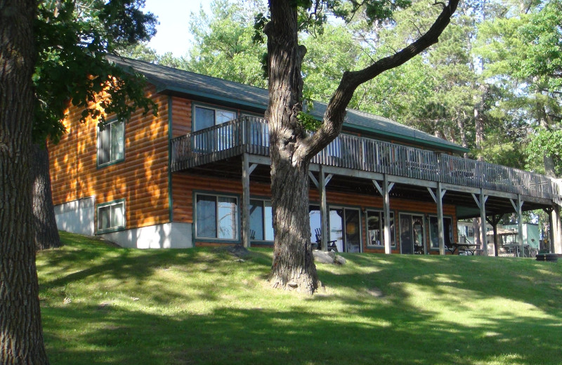 Cabin exterior at Moonlight Bay Resort.