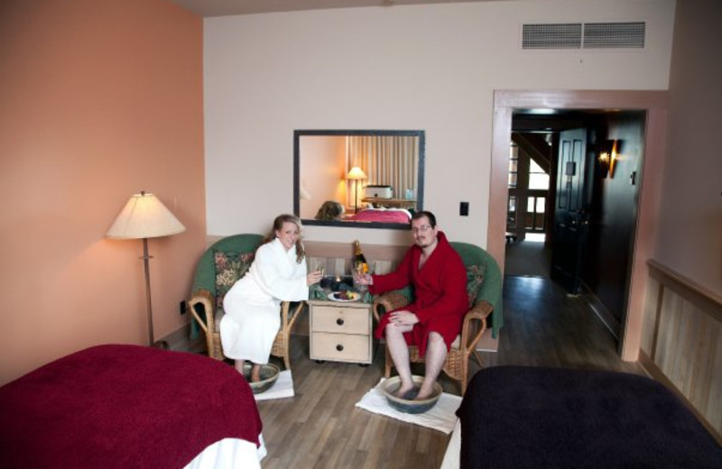 Couple at the spa at Sun Mountain Lodge.