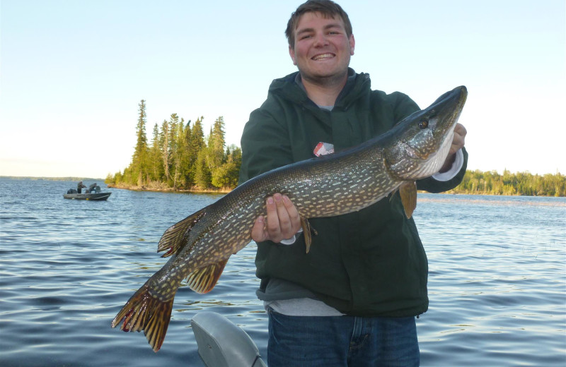 Fishing at Manotak Lodge.