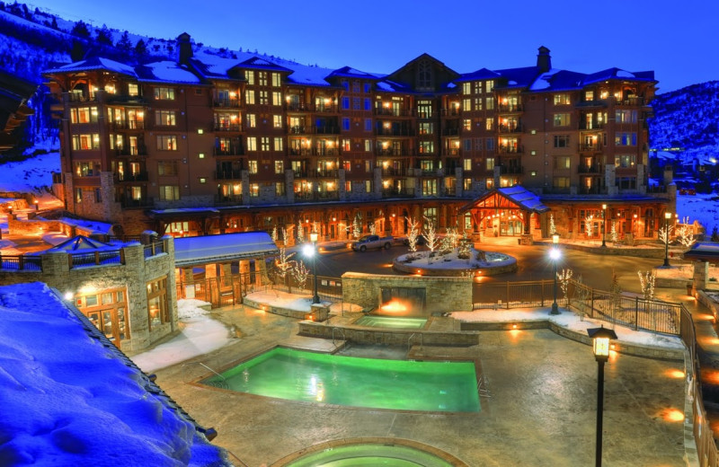 Outdoor pool at Escala Lodges.