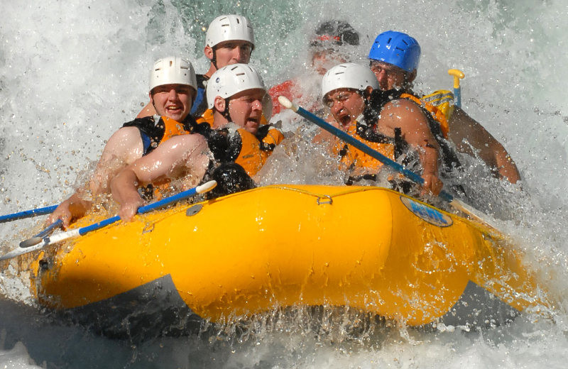 River rafting at Lost Creek Guest Ranch.