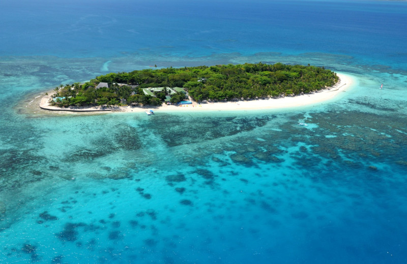 Aerial view of Treasure Island Resort.