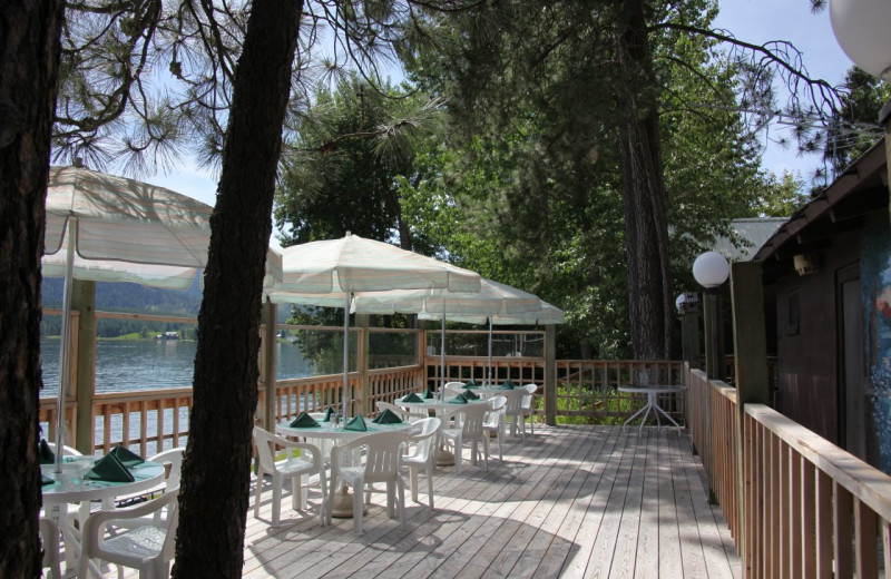 Patio dining at Silver Beach Resort.