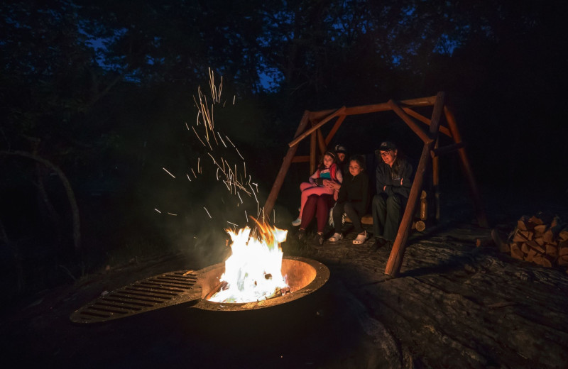 Bonfire at Kabetogama Lake Resorts.