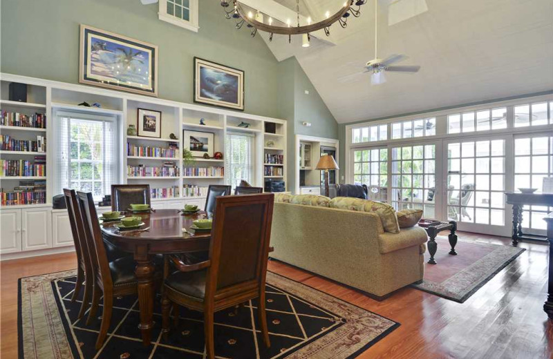 Rental living room at At Home in Key West, LLC.