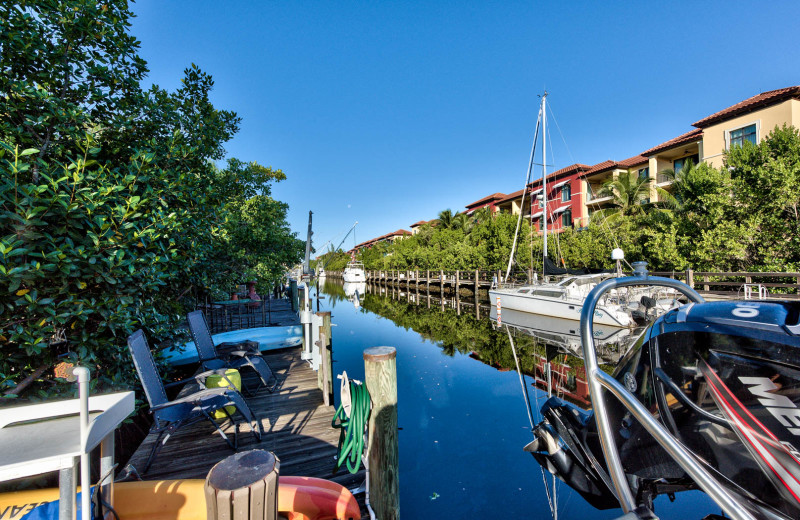 Rental dock at Naples Florida Vacation Homes.