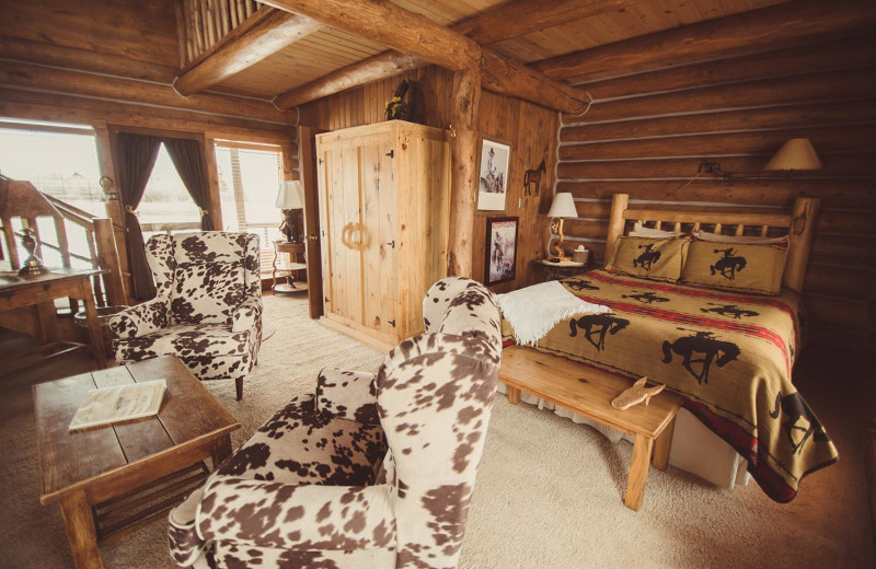 Cabin interior at Vee Bar Guest Ranch.