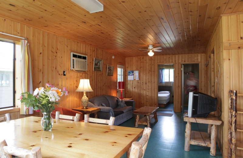Cabin interior at Southview Cottages Resort.