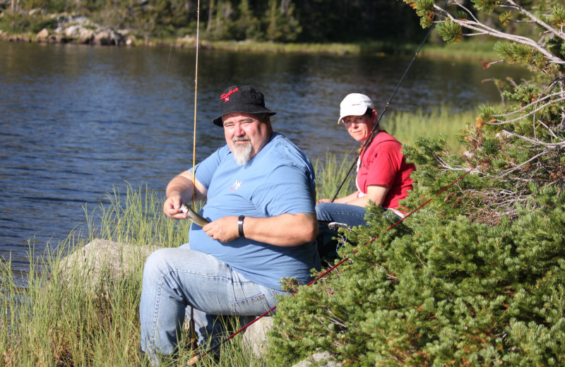 Fishing at Kendall Valley Lodge.