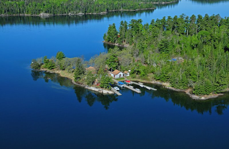 Aerial view of Whitefish Bay Camp.