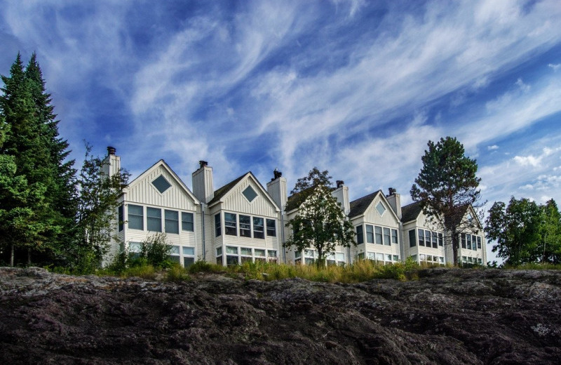 Exterior view of Bluefin Bay on Lake Superior.