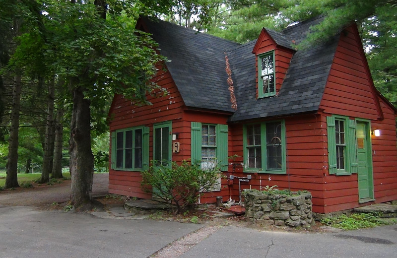 Cabin exterior at Birchcliff Resort.