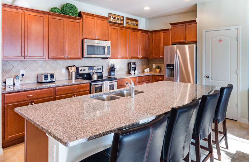 Rental kitchen at Florida Paradise Villas.