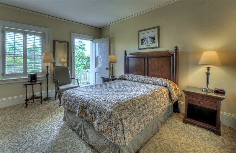 Guest room at Jekyll Island Club Hotel.