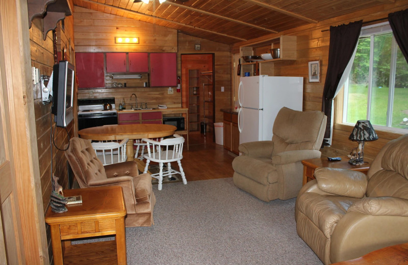 Cabin interior at Pine Beach Resort-Side Lake.