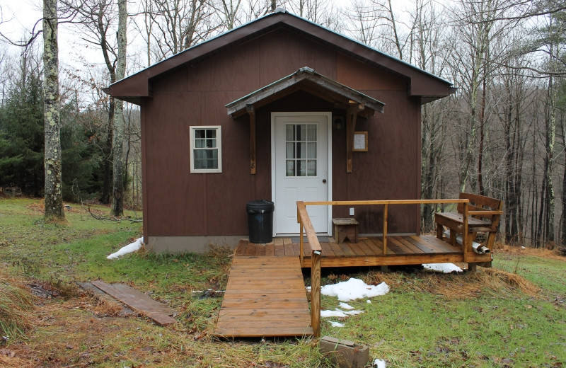 Cabin exterior at Cherry Ridge Cabin Rentals.