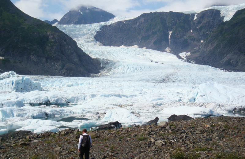 Hiking at Kenai Fjords Glacier Lodge.