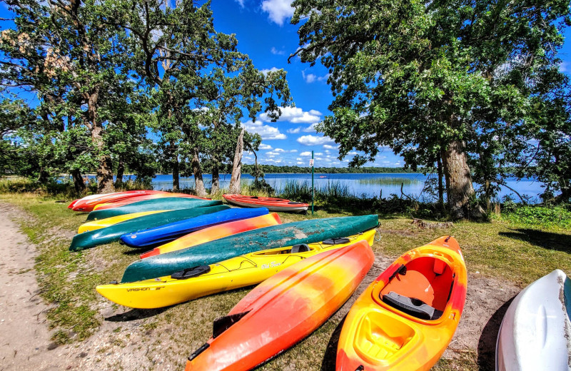 Kayaking at Acorn Acres on Rose Lake.