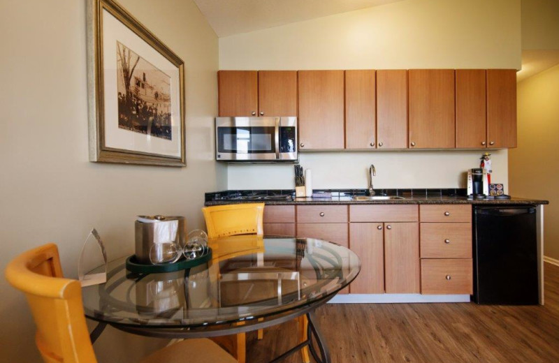 Guest kitchen at Harrison Beach Hotel.