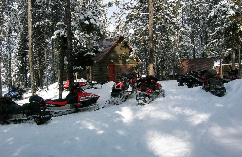 Snowmobiling at North Shore Lodge & Resort.