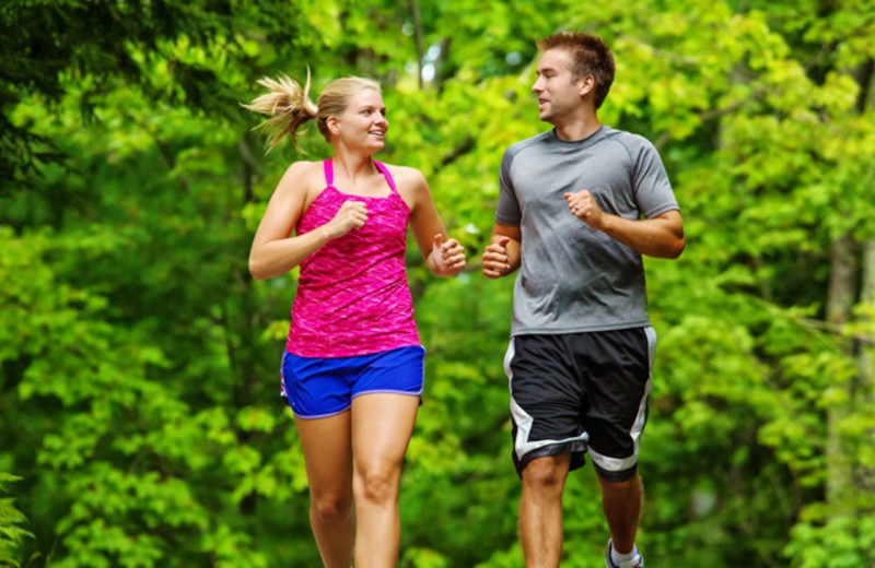 Jogging at The Homestead.