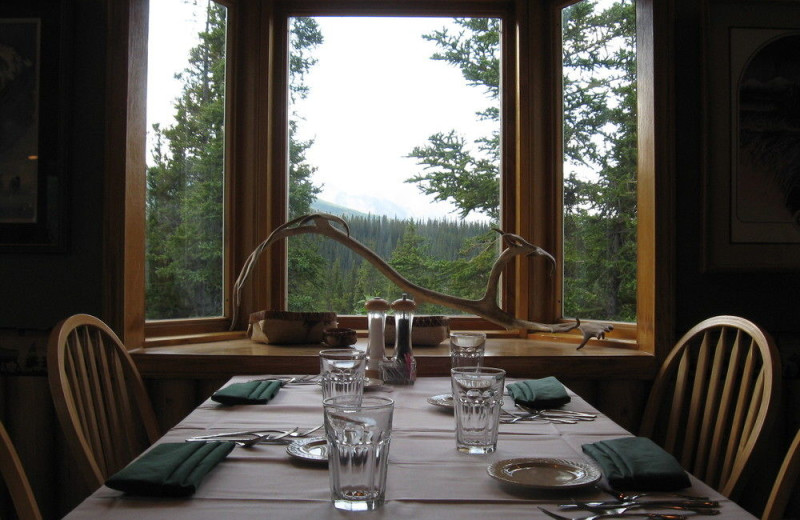 Dining at Denali Perch Resort.