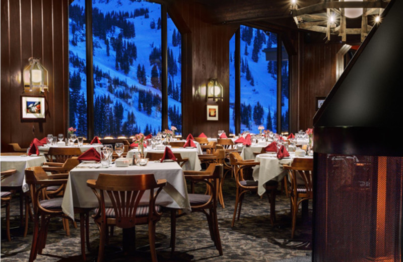 Dining room at Alta's Rustler Lodge.