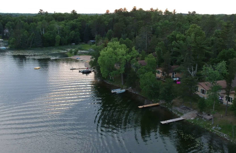 Aerial view of Little Norway Resort.