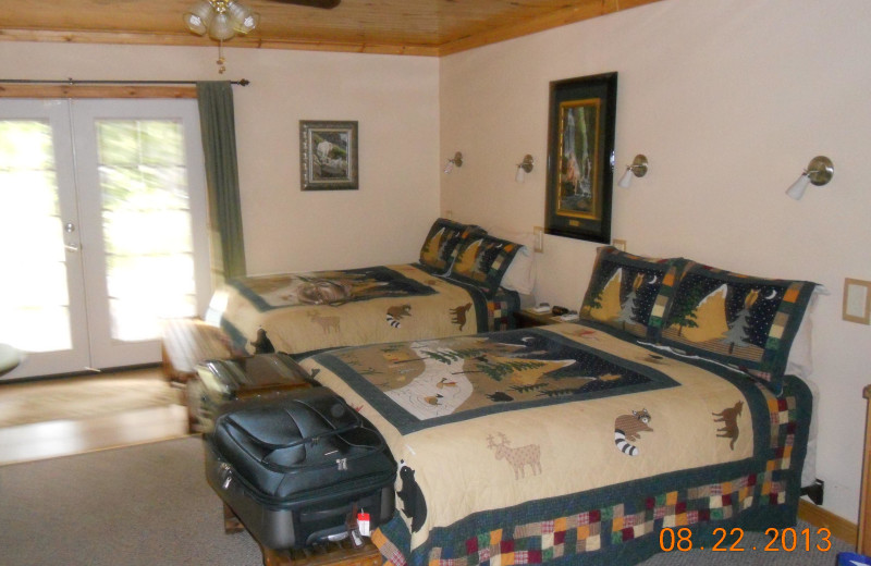 Guest room at Spirit West River Lodge.