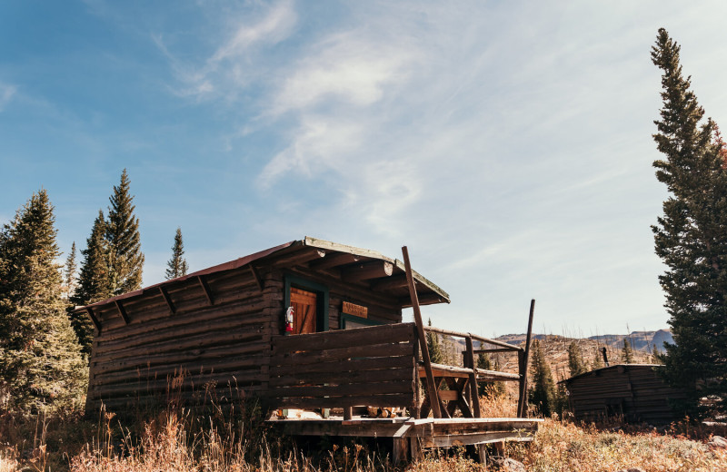 Cabin exterior at Trappers Lake Lodge & Resort. Cabin 9 houses one queen bed