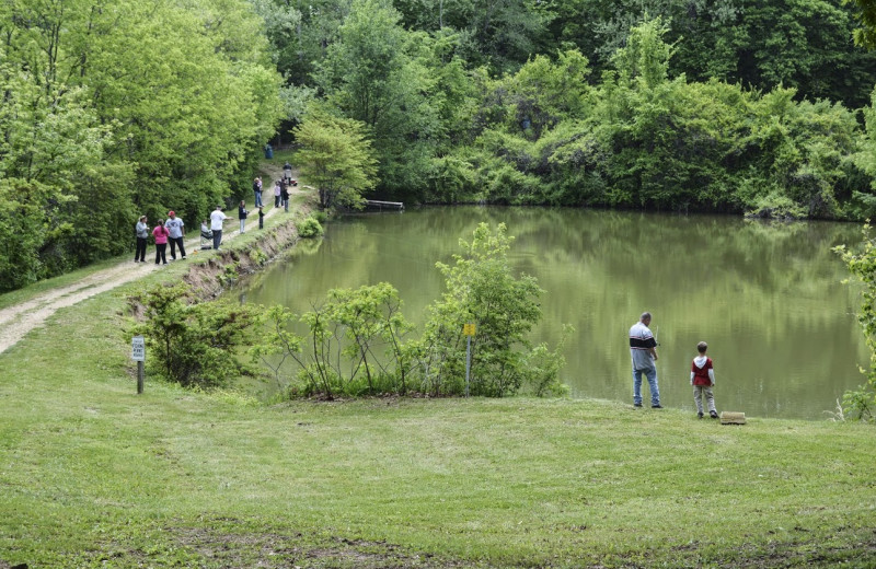 Fishing at Basswood Country Resort.